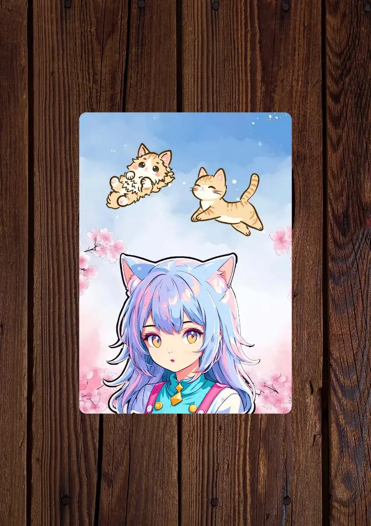 Plaque kawaï fille