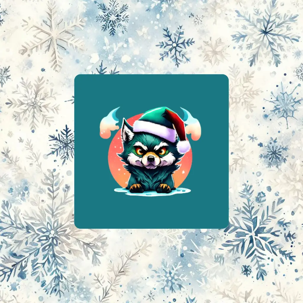 Magnet loup d'hiver