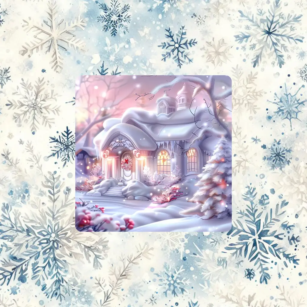 Magnet paysage enneigé 