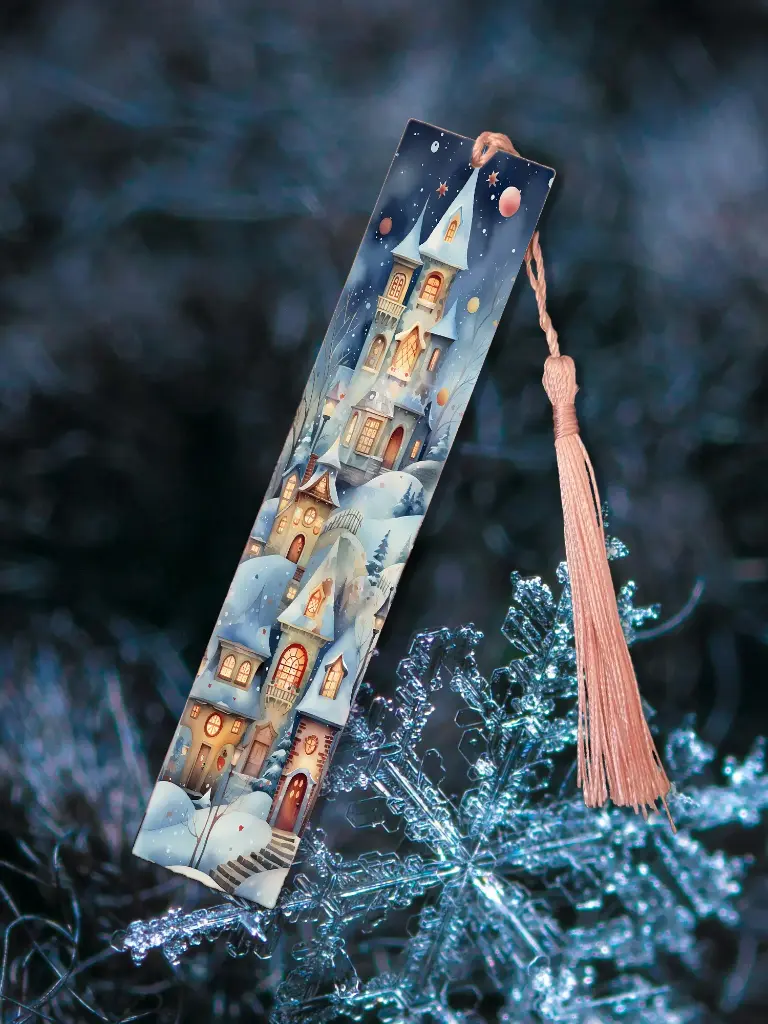 Marque page Paysage d'hiver