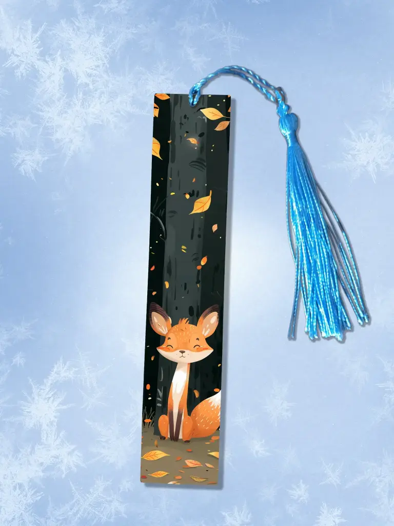 Marque page renard d'automne