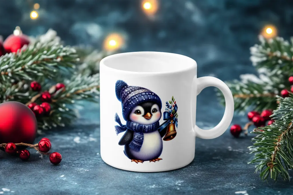 Mug pingouin de noël 