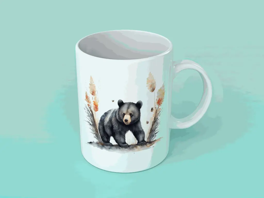mug ours d'automne