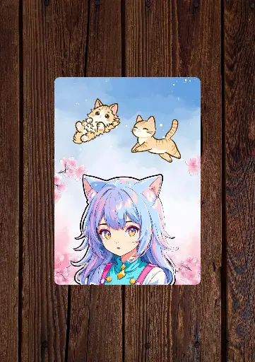 Plaque kawaï fille
