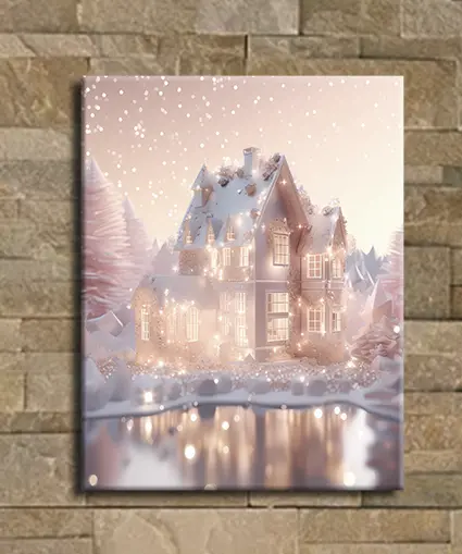 Maison sous la neige