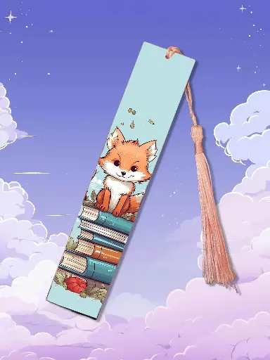 Marque page renard kawaï livres