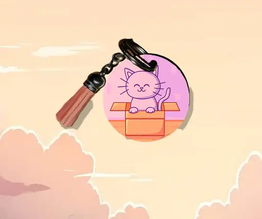 Porte clé chat box