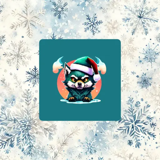 Magnet loup d'hiver