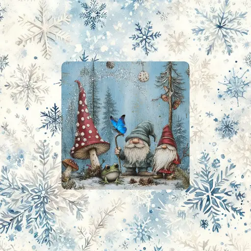 Magnet gnomes d'hiver