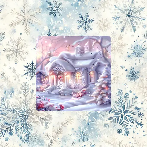 Magnet paysage enneigé 
