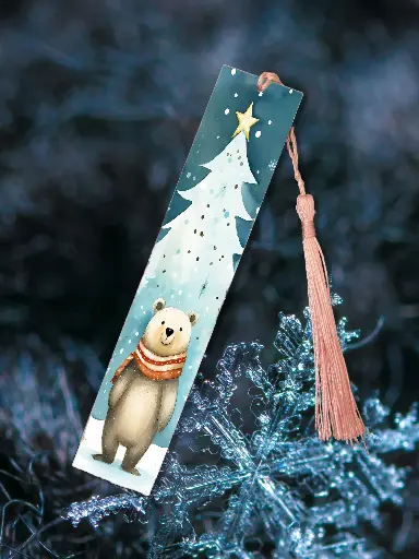 Marque page ours d'hiver
