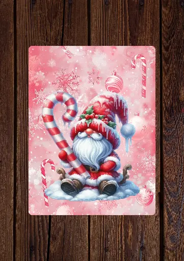 Plaque décorative gnome de Noël 