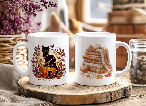 Mug chat d'automne
