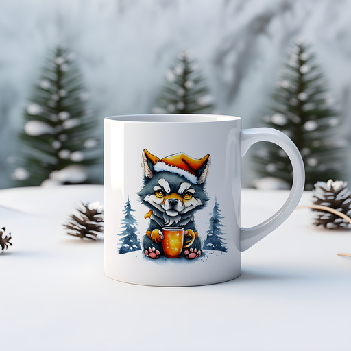 Mug Loup grincheux d'hiver