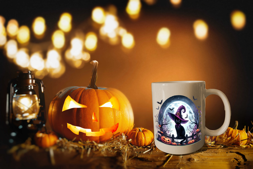 Mug Chat sortilège d'halloween