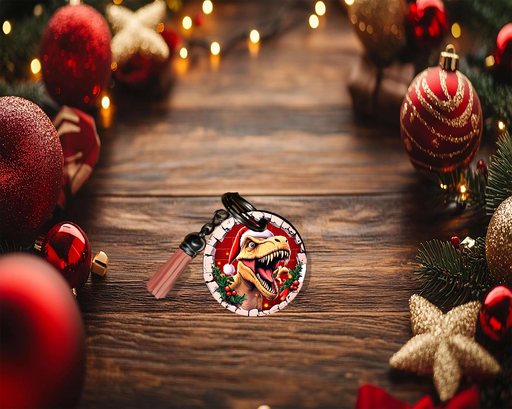 Porte clé Dino de noël